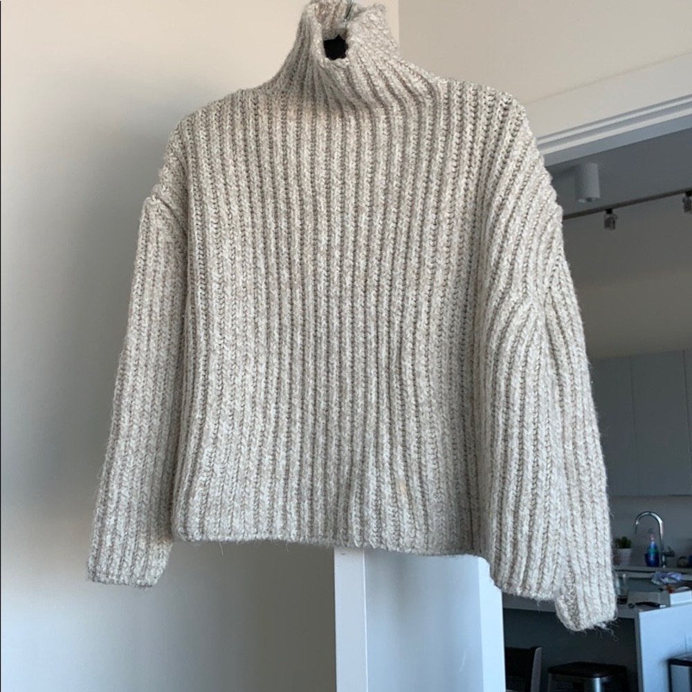 Zara cream cocoon sweater